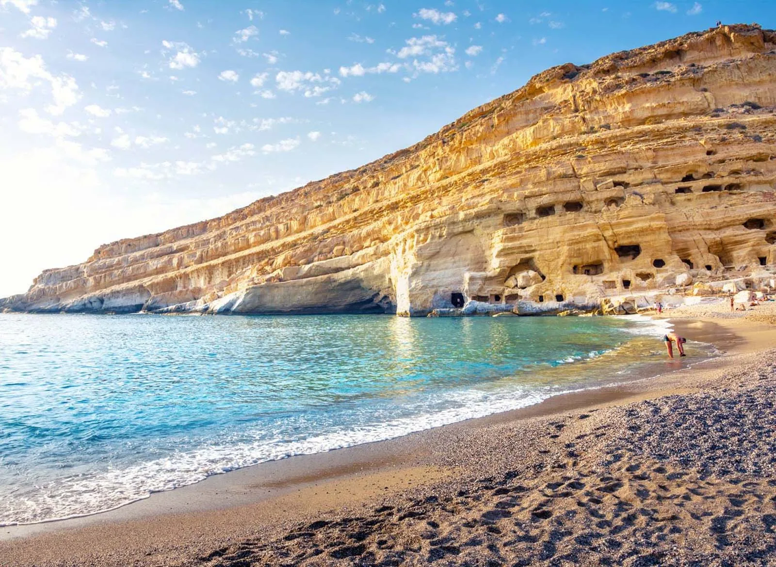 Matala beach on the south coast of Heraklion Crete Matala beach on the south coast of Heraklion Crete